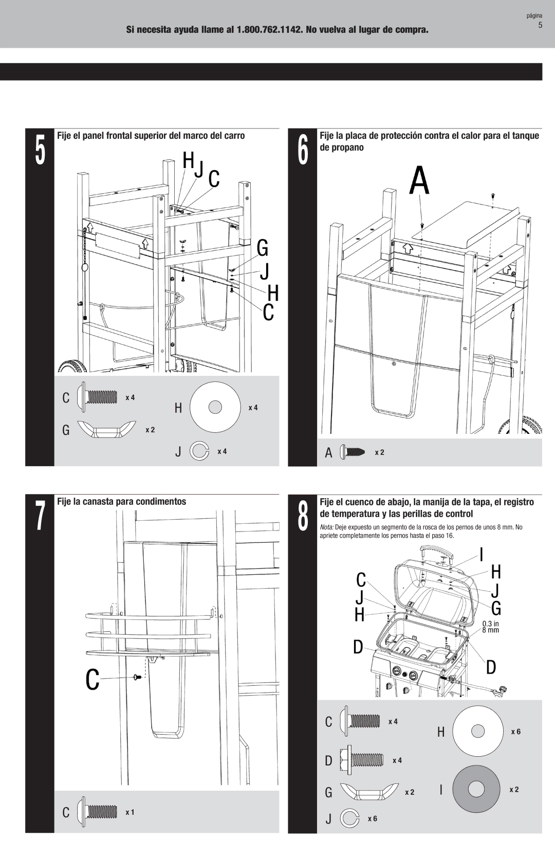 Blue Rhino GBC9129M owner manual De propano, De temperatura y las perillas de control 