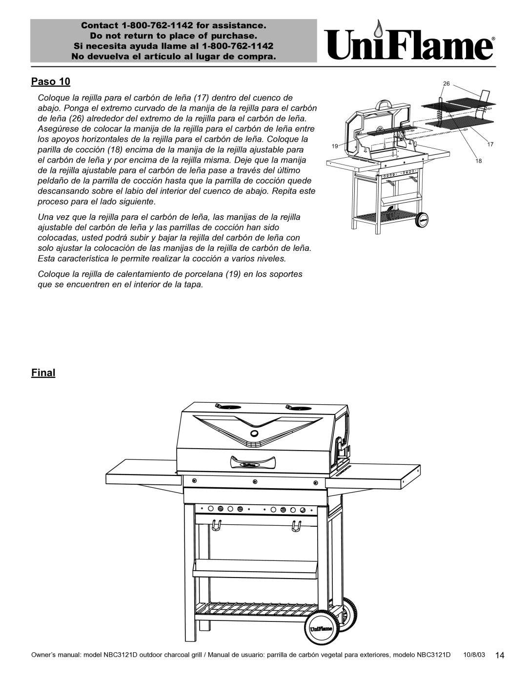 Blue Rhino NBC3121D owner manual Final 