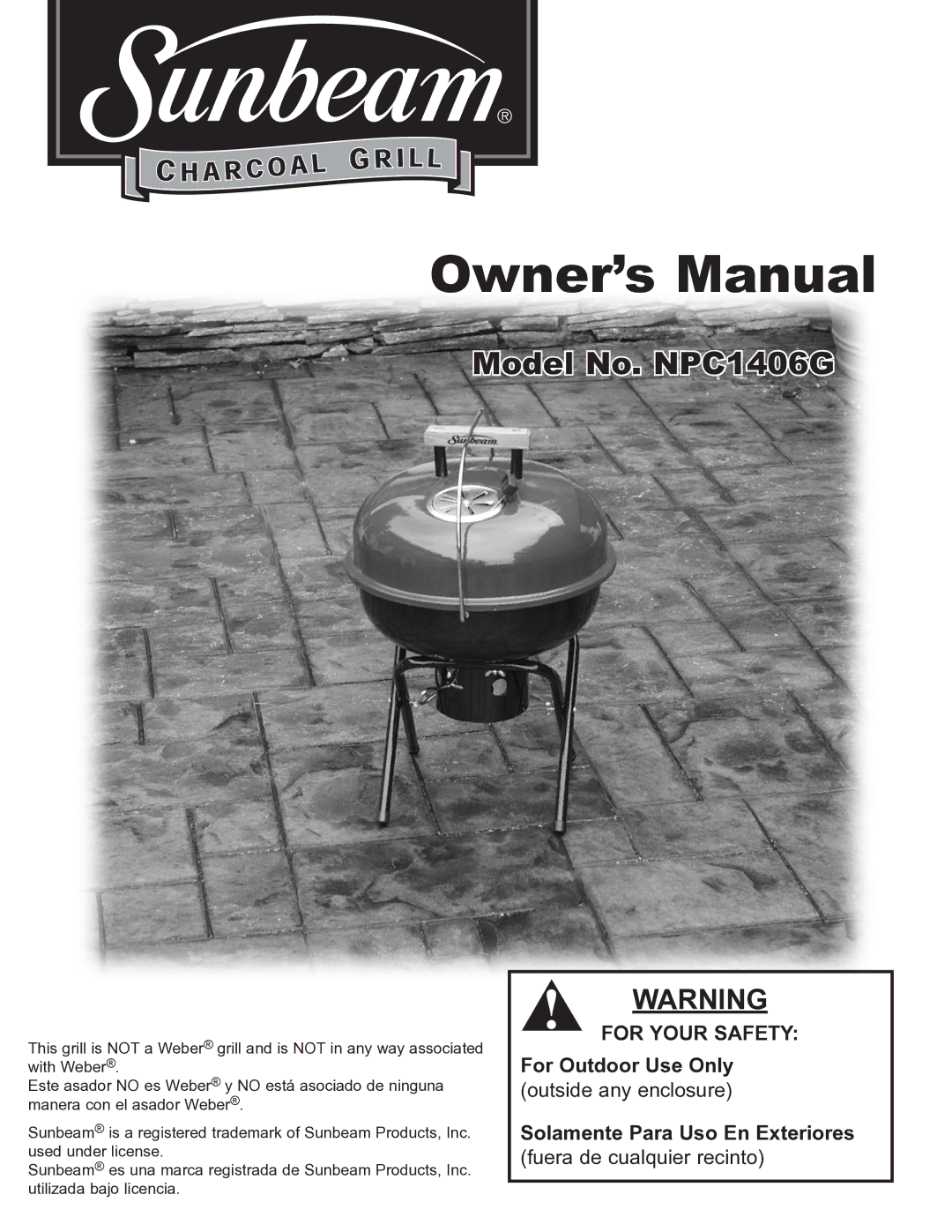 Blue Rhino owner manual Model No. NPC1406G 