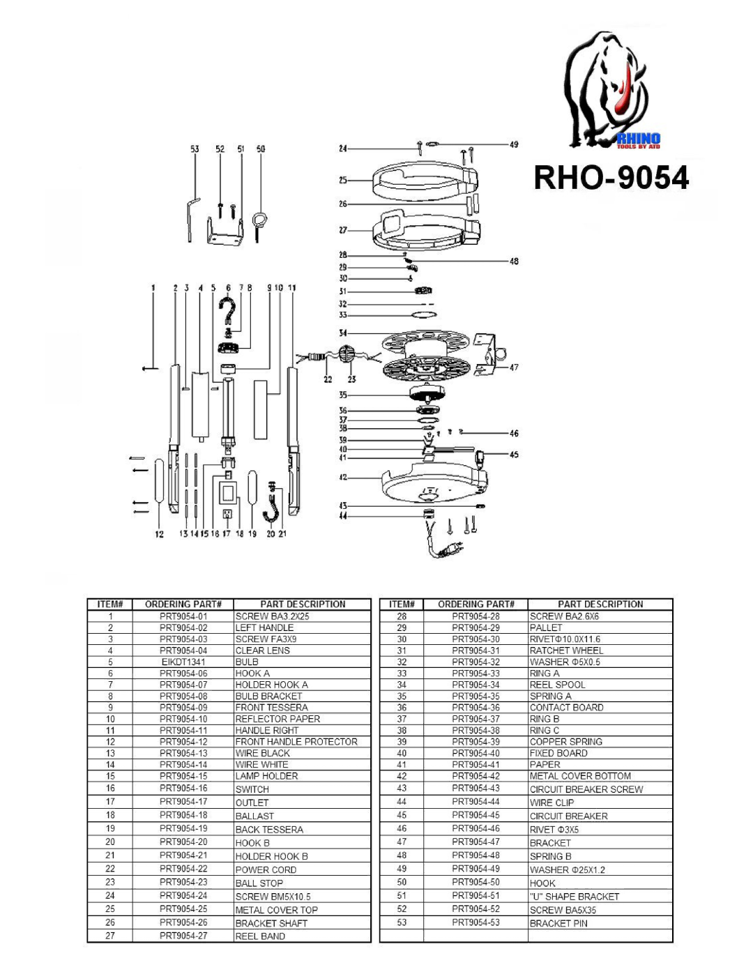 Blue Rhino RHO9054 manual 