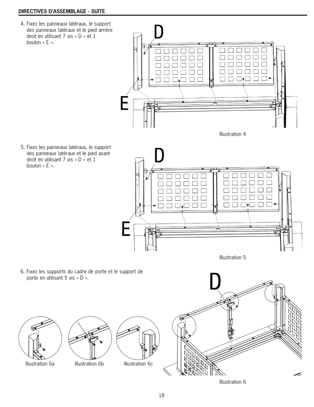 Blue Rhino WAD8160L manual Directives D’ASSEMBLAGE Suite 