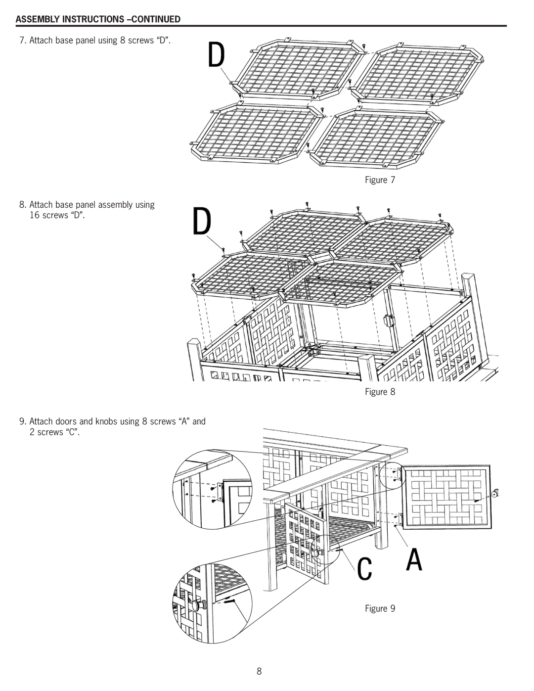 Blue Rhino WAD8160L manual Assembly Instructions 