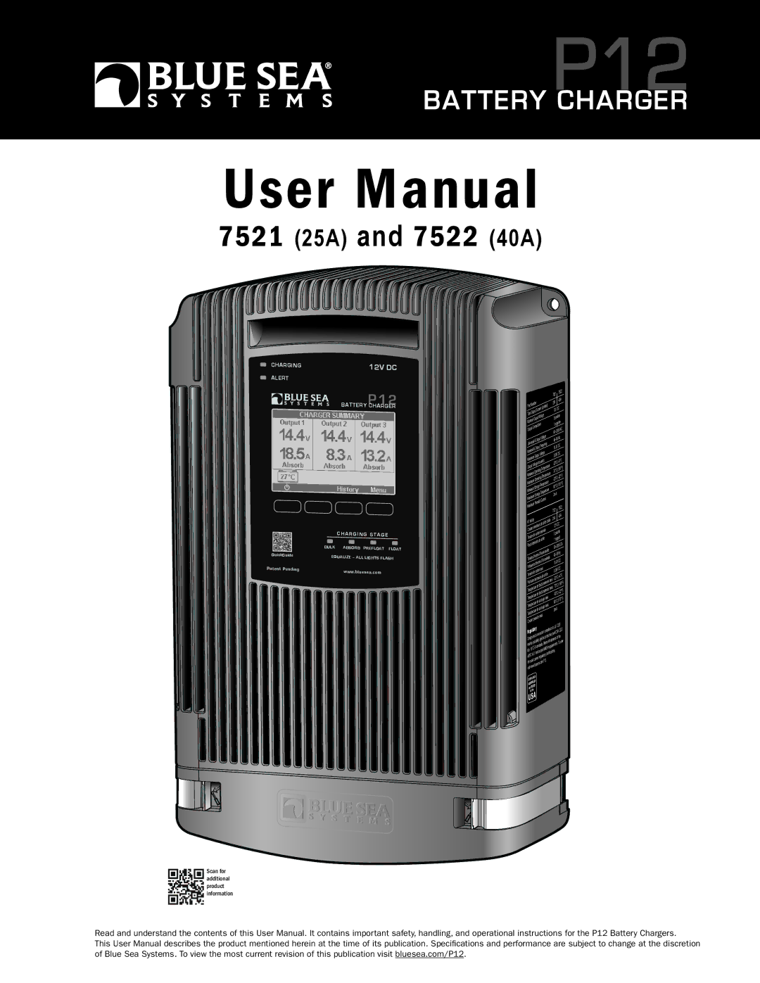 Blue Sea Systems P12 user manual 