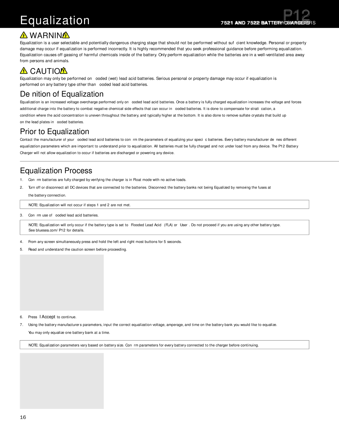 Blue Sea Systems P12 user manual Definition of Equalization, Prior to Equalization, Equalization Process 