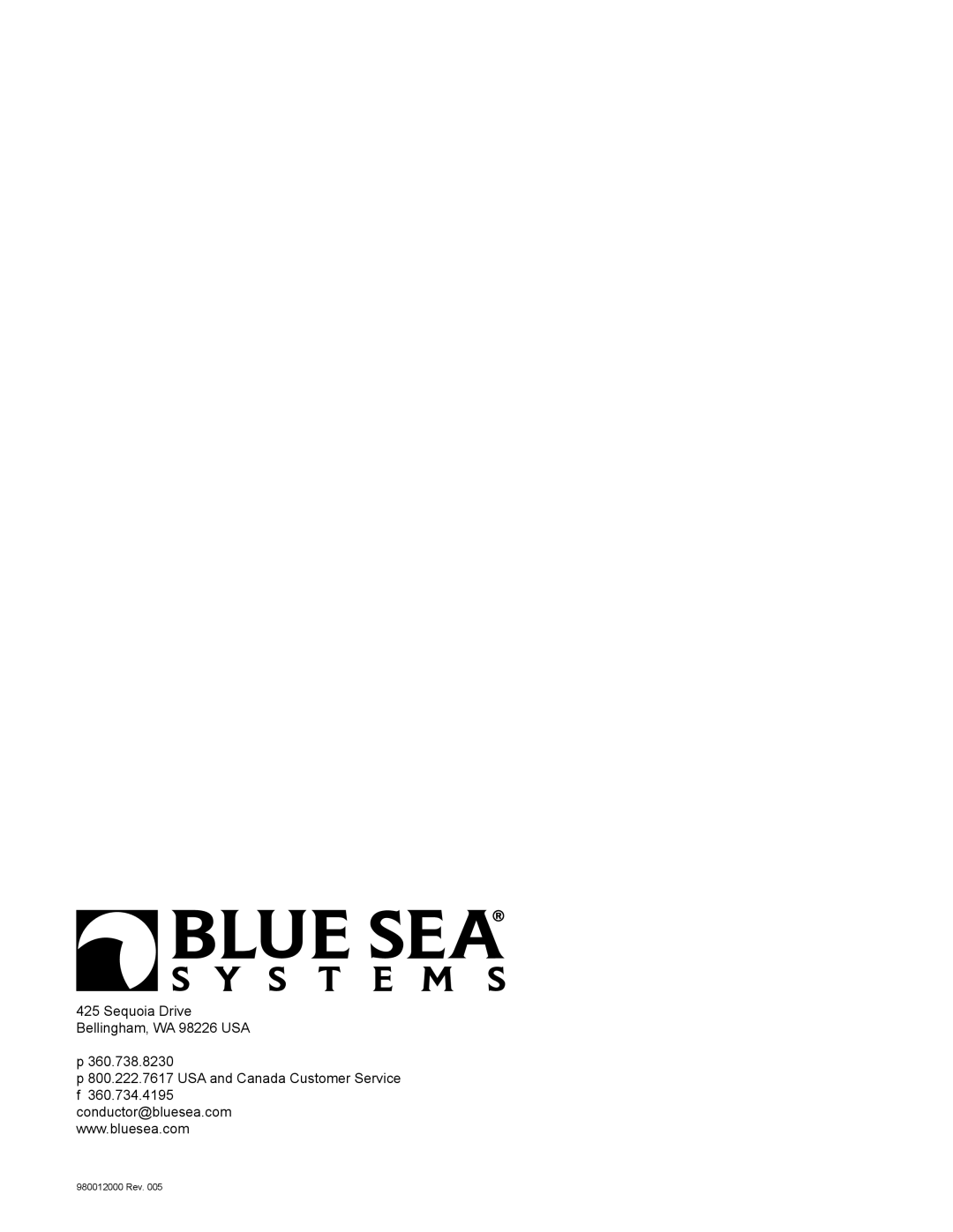 Blue Sea Systems P12 user manual 980012000 Rev 