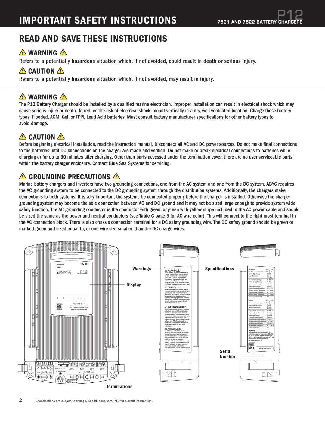 Blue Sea Systems P12 user manual 