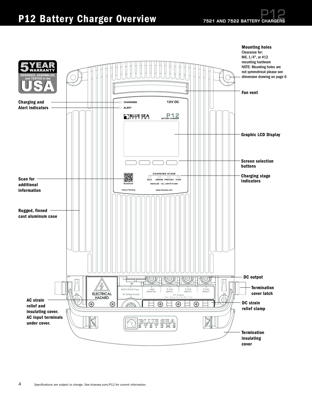 Blue Sea Systems P12 user manual Charging 