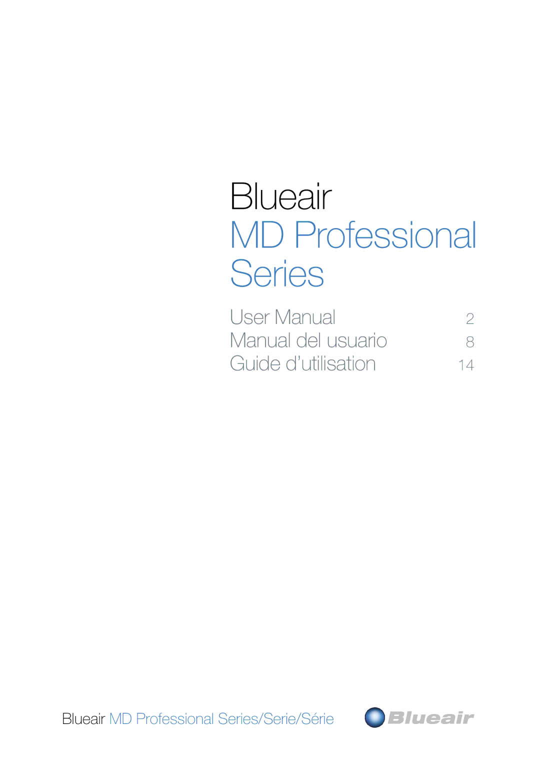 Blueair MD Professional Series user manual 