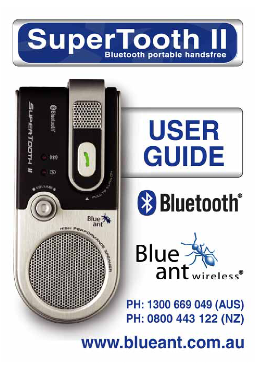 BlueAnt Wireless SUPERTOOTH II manual 