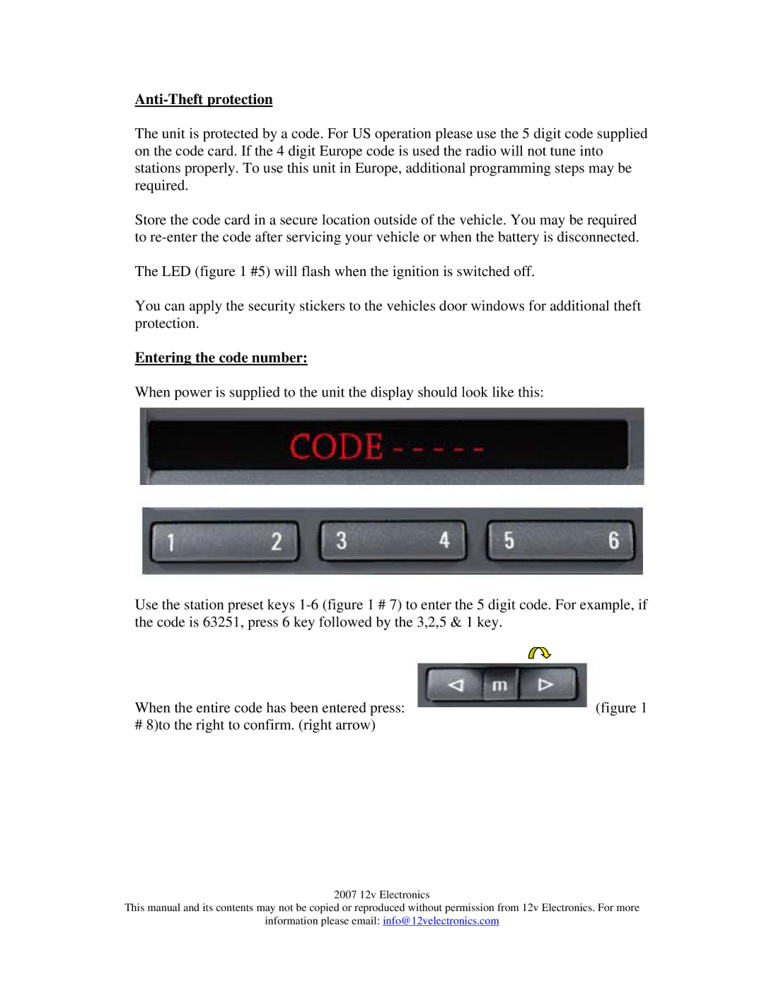 BMW CD43 user manual Anti-Theft protection, Entering the code number 