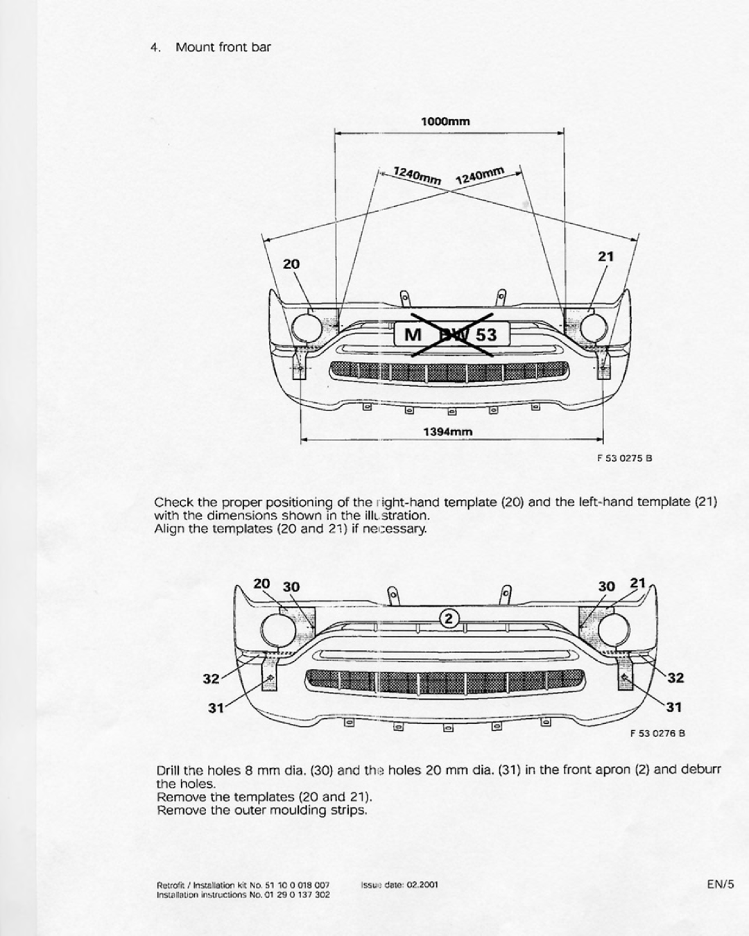 BMW F 53 0271 B manual 