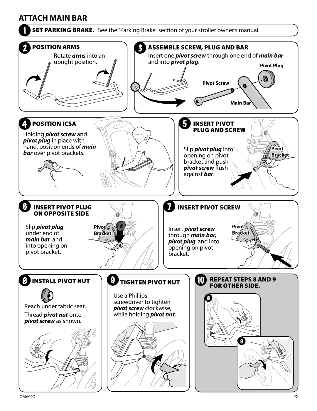 BOB AA000001 manual Attach Main BAR 