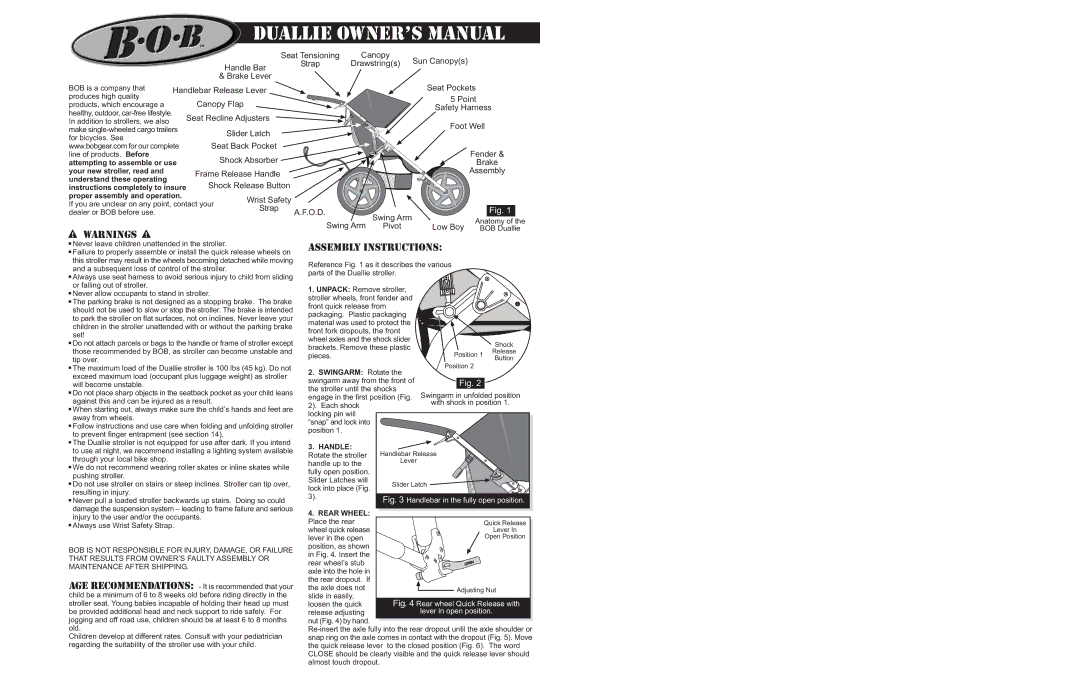 BOB MA0501A operating instructions Swingarm Rotate, Handle 