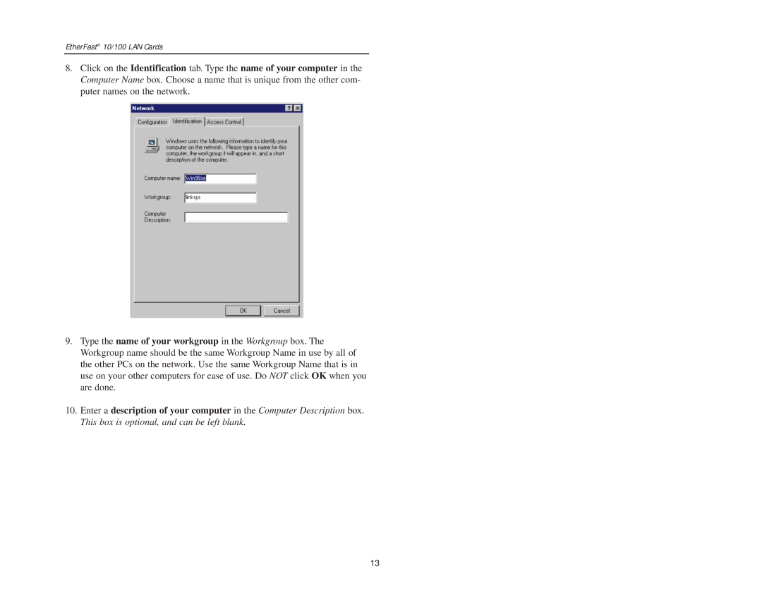 Boca Research manual EtherFast 10/100 LAN Cards 