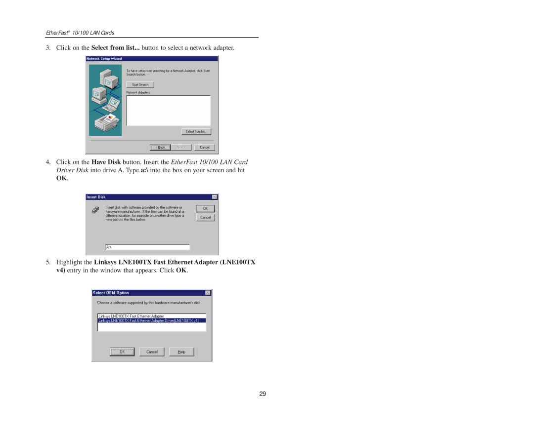 Boca Research manual EtherFast 10/100 LAN Cards 