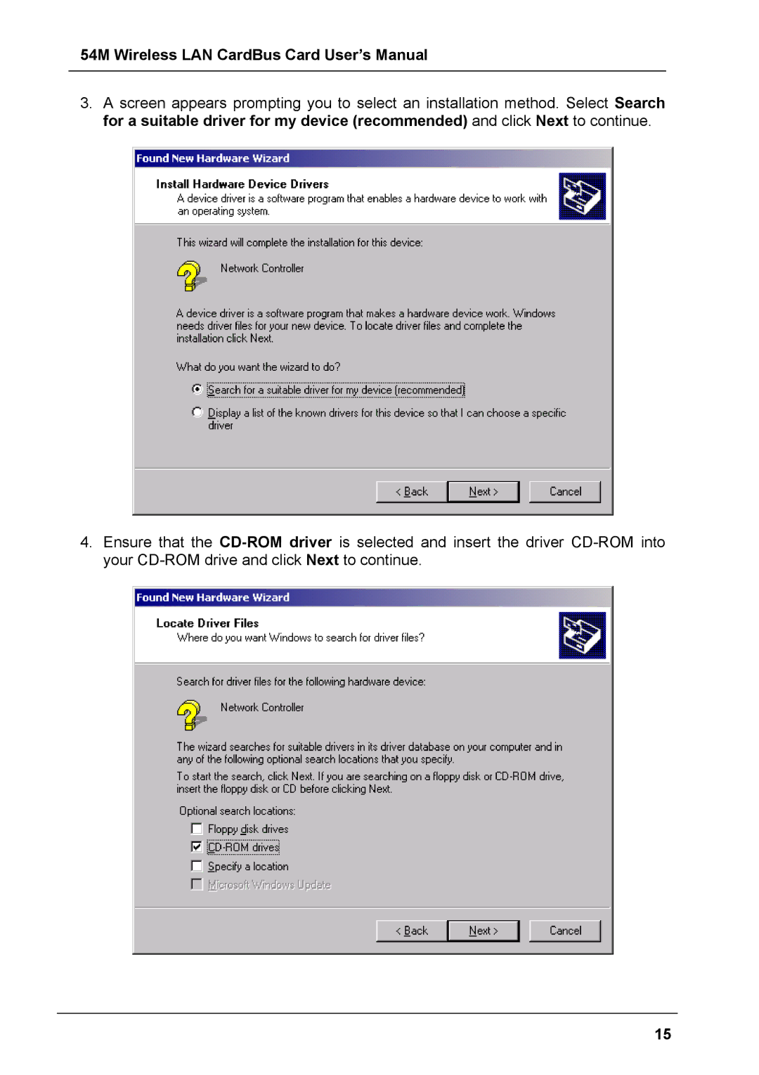 Boca Research user manual 54M Wireless LAN CardBus Card User’s Manual 