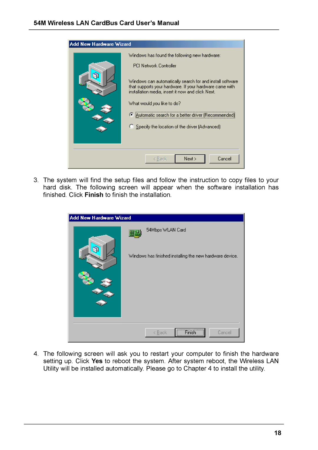 Boca Research user manual 54M Wireless LAN CardBus Card User’s Manual 