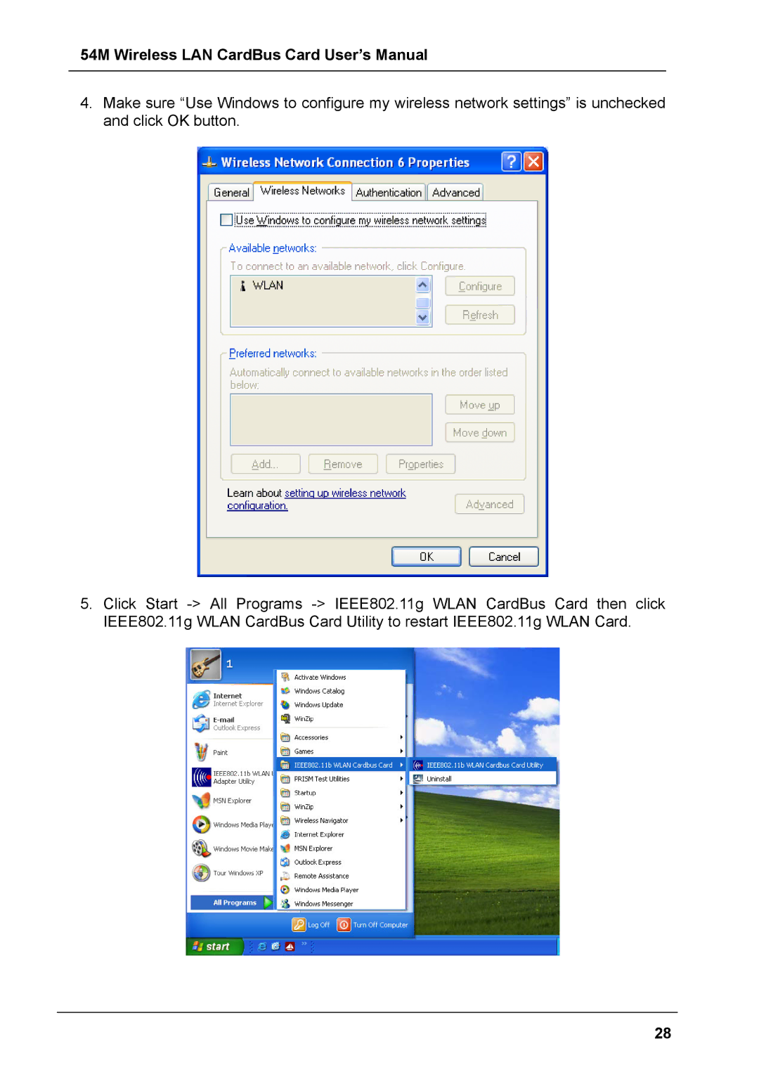 Boca Research user manual 54M Wireless LAN CardBus Card User’s Manual 