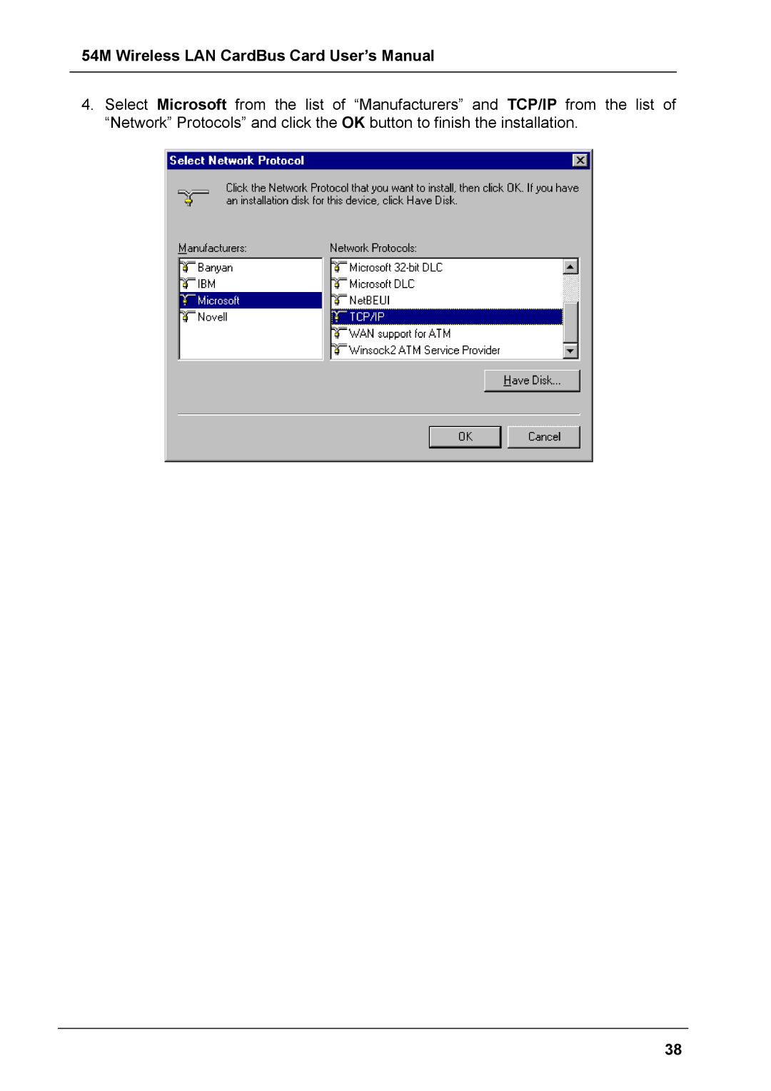 Boca Research user manual 54M Wireless LAN CardBus Card User’s Manual 