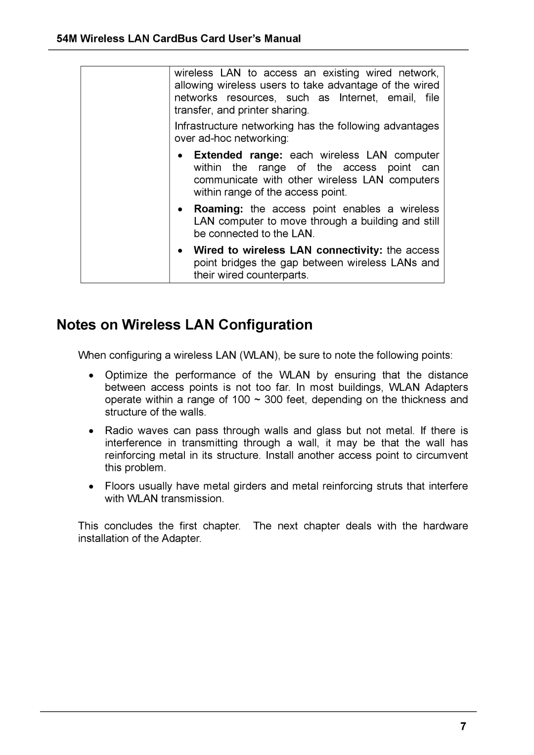 Boca Research user manual 54M Wireless LAN CardBus Card User’s Manual 