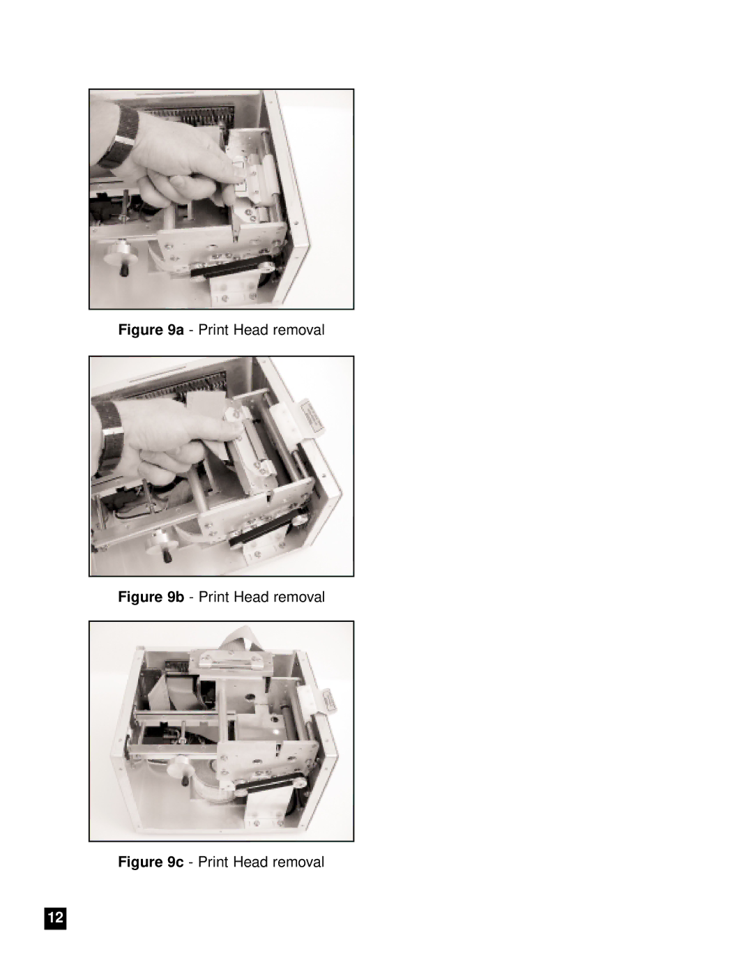 Boca Research Adjustable MC Ghost user manual Print Head removal 