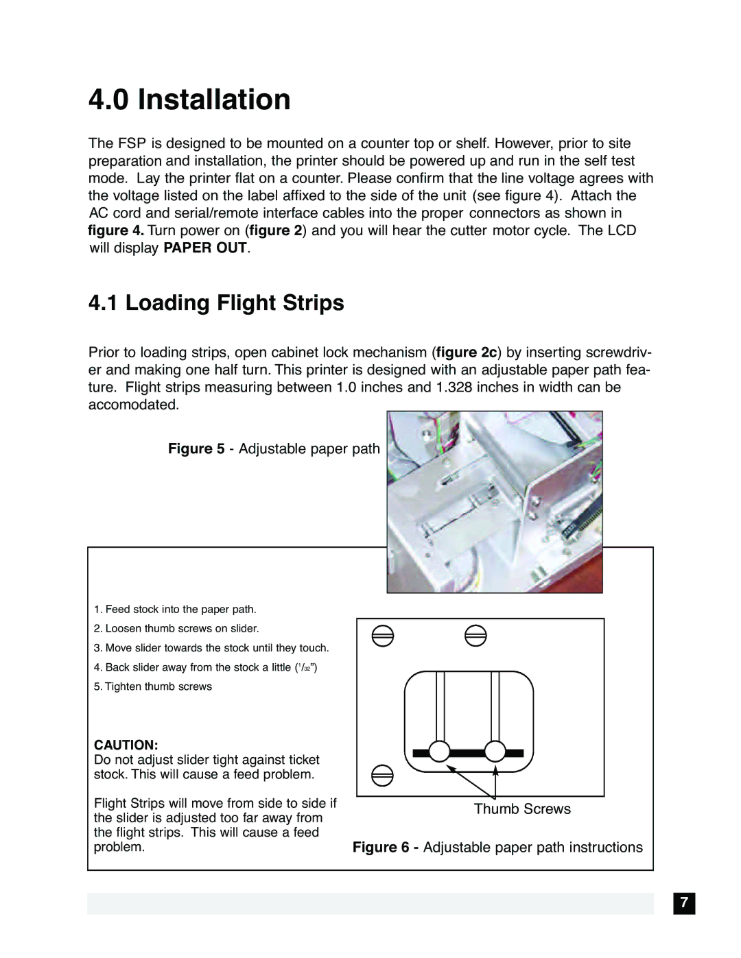 Boca Research FSP 42, FSP 46, FSP 44 technical manual Installation, Loading Flight Strips 