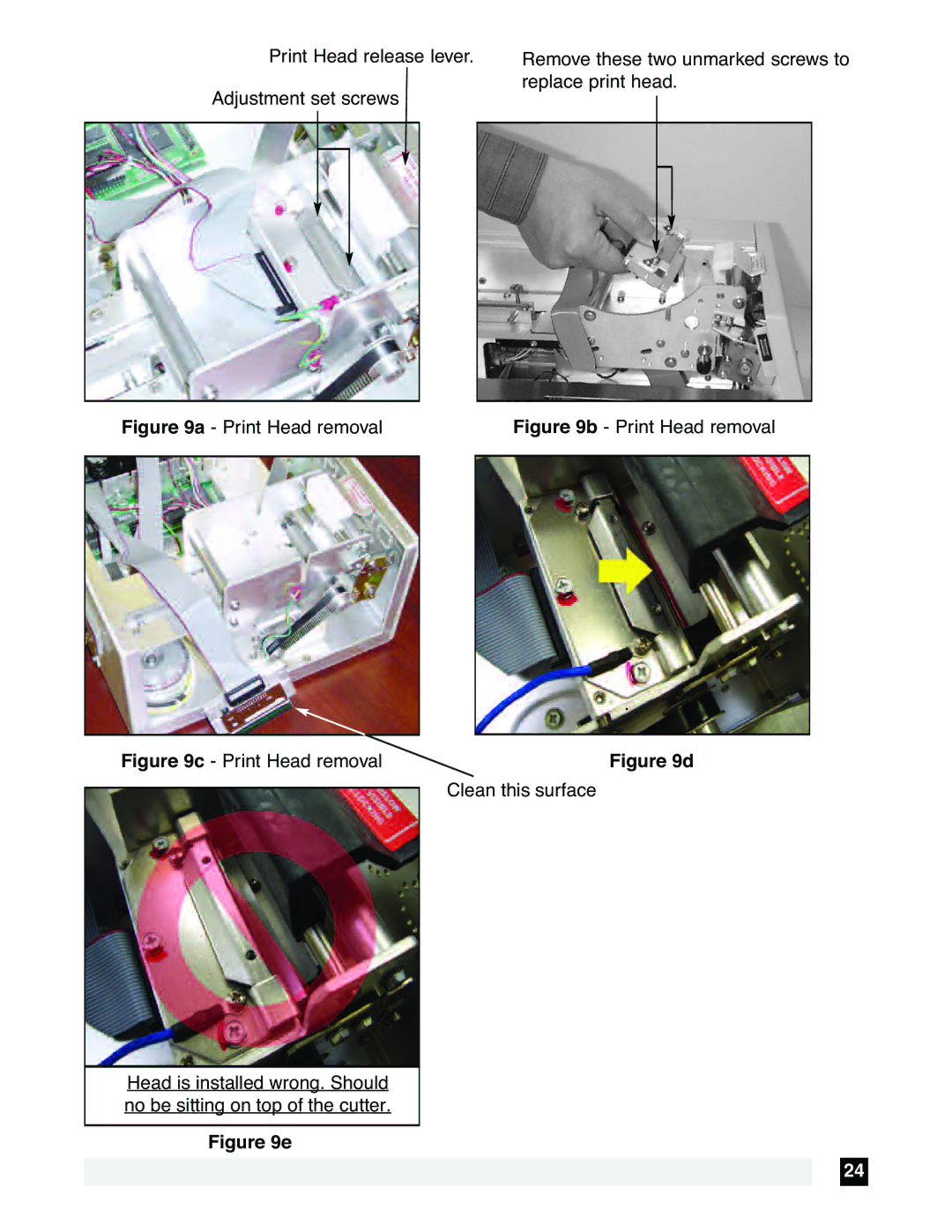 Boca Research FSP 42, FSP 46, FSP 44 technical manual Print Head removal 