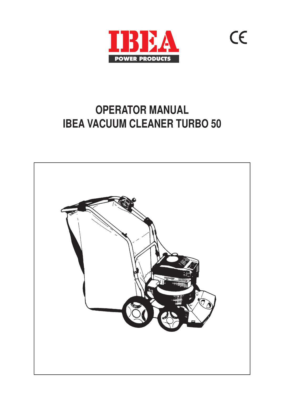 Boca Research Turbo 50 manual Operator Manual Ibea Vacuum Cleaner Turbo 