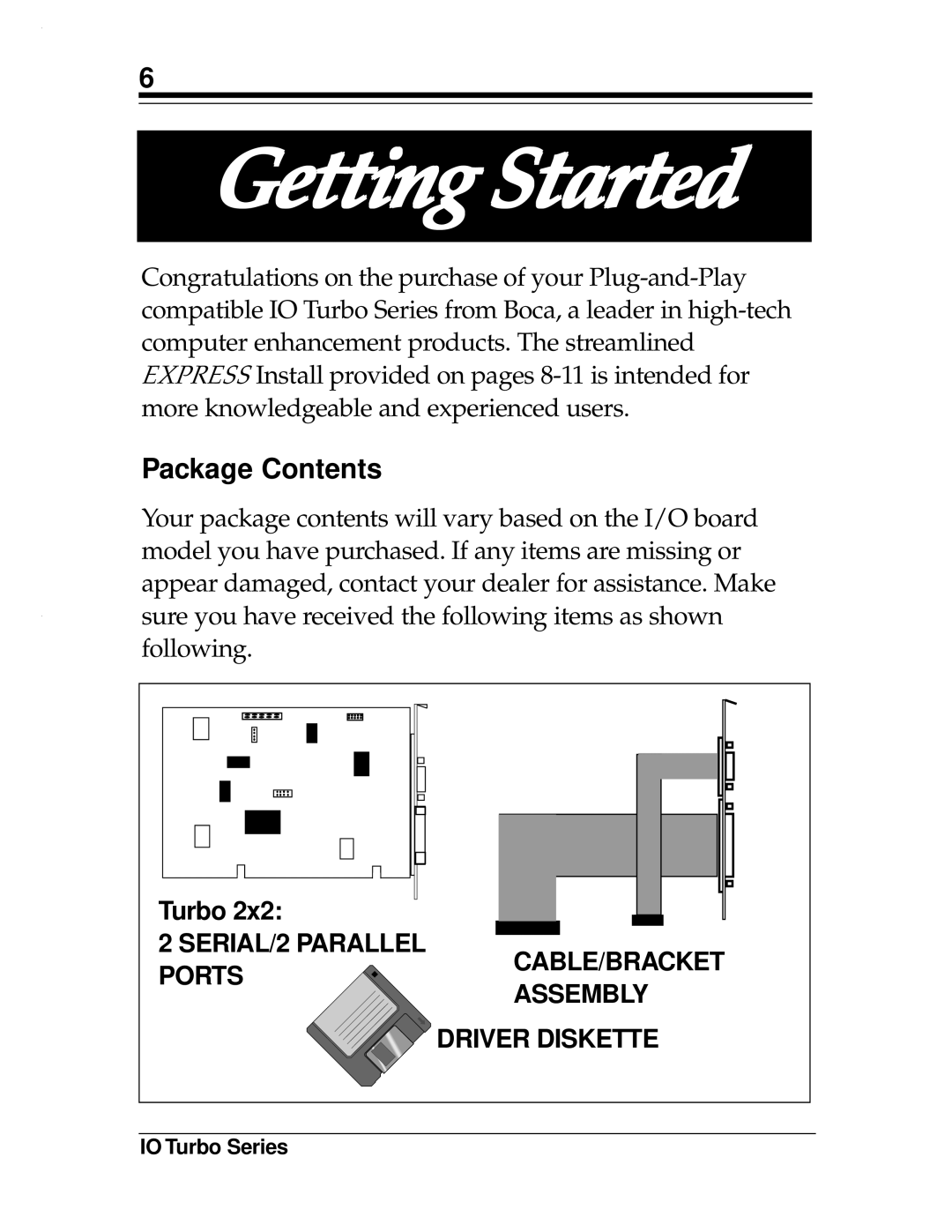 Boca Research Turbo1x1, 2x2 manual Getting Started 