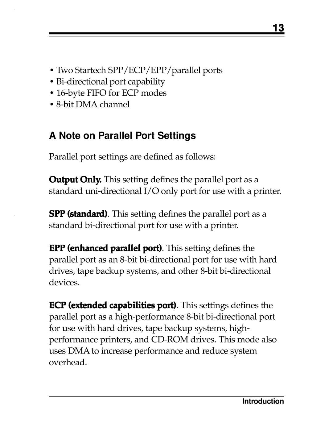 Boca Research 2x2, Turbo1x1 manual A Note on Parallel Port Settings 