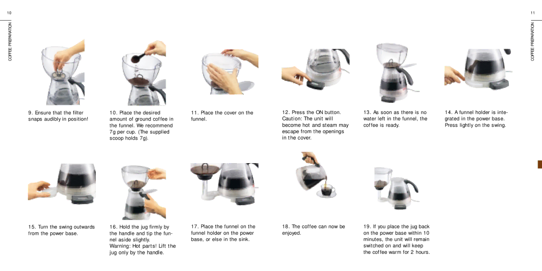 Bodum 05-3000-IM01 warranty Coffee Preparation 