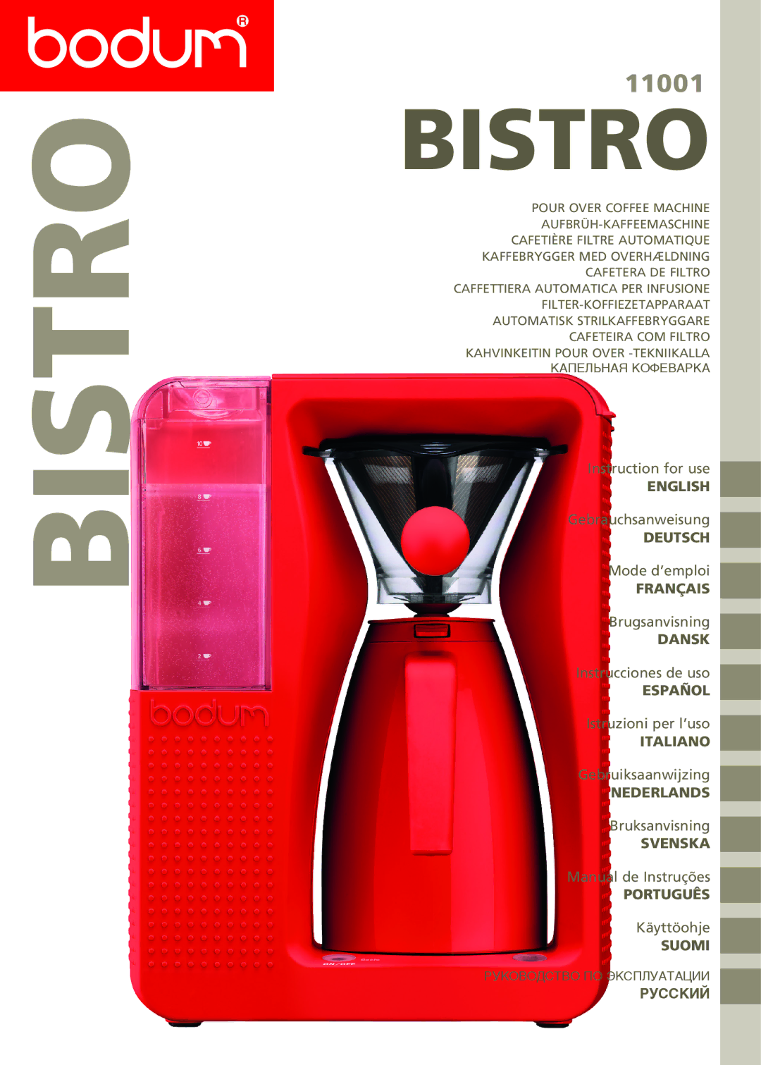 Bodum 11001 manual Bistro 