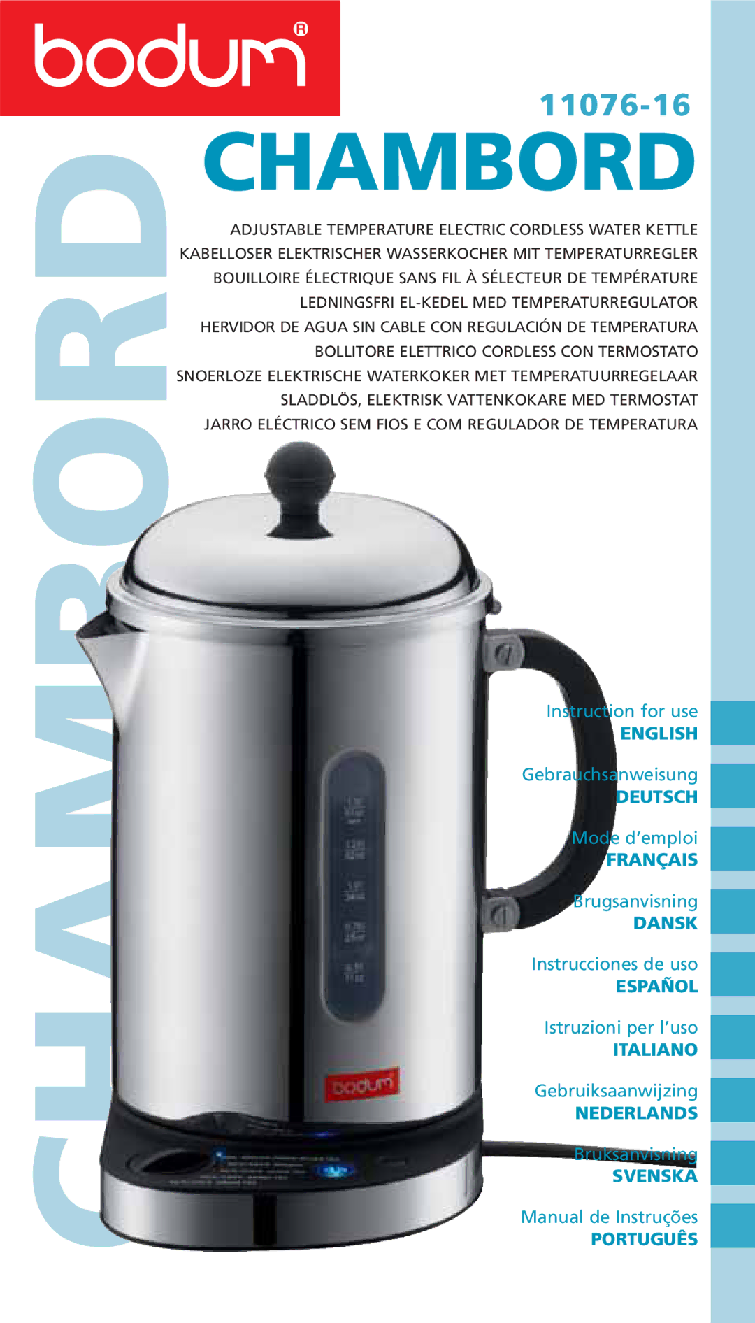 Bodum 11076-16 manual Chambord 