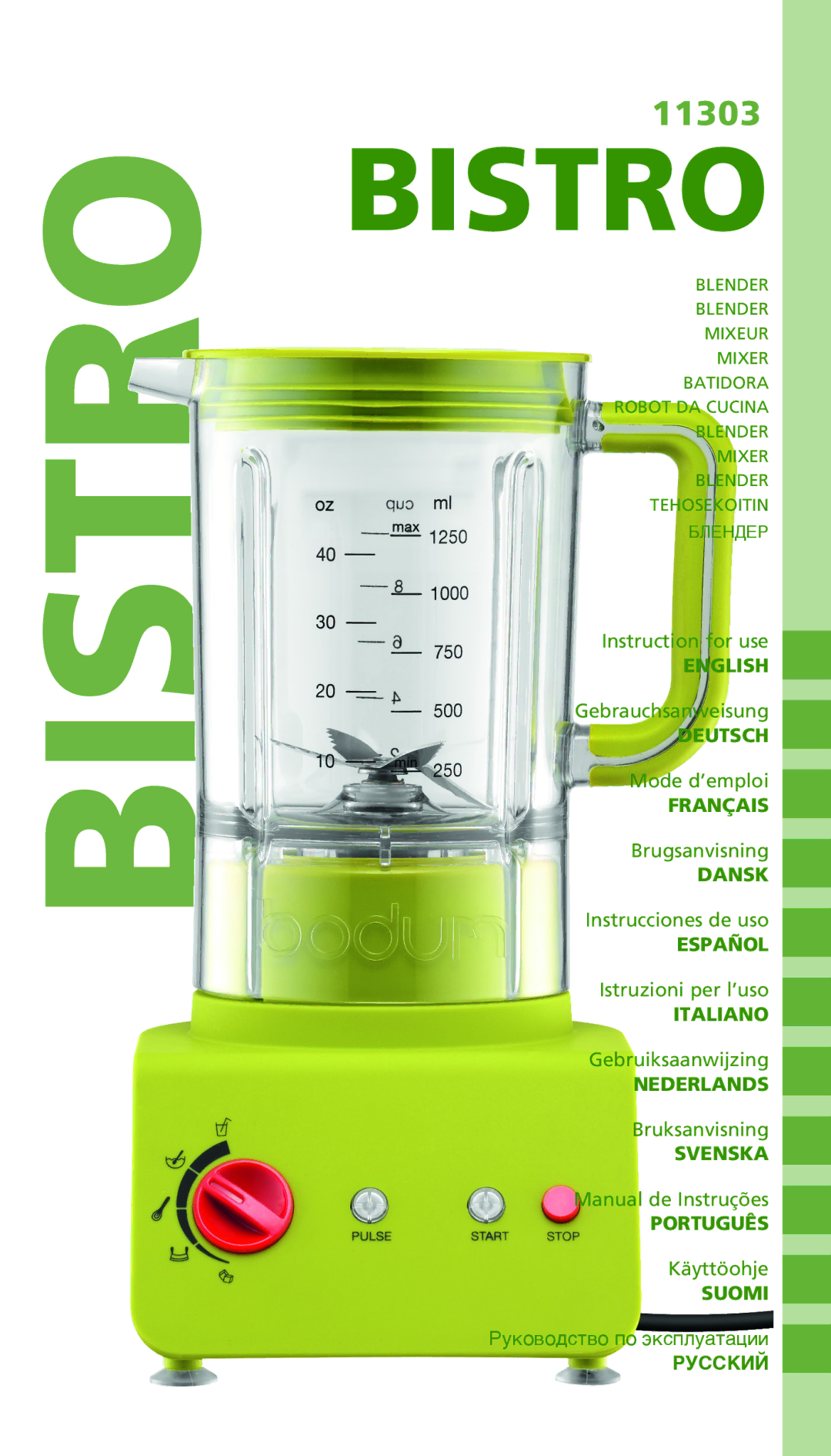 Bodum 11303 manual Bistro 