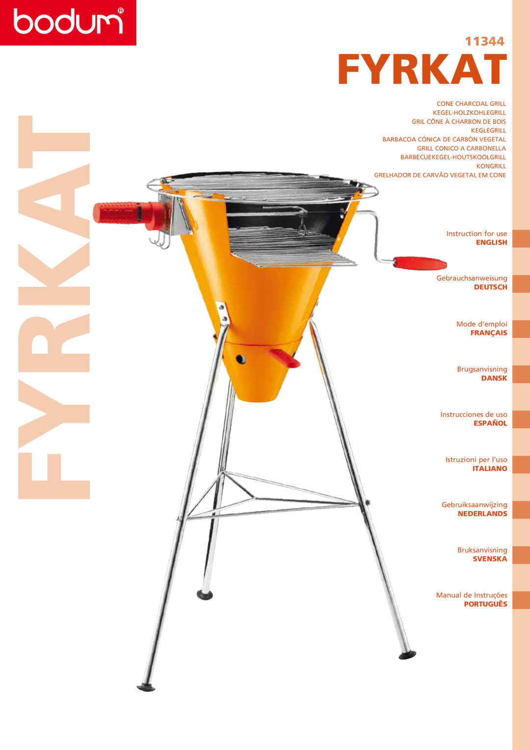 Bodum 11344 manual Fyrkat 