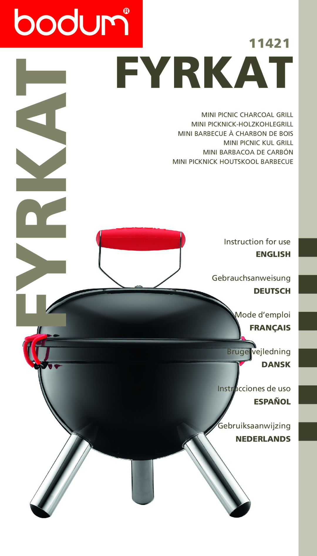 Bodum 11421 manual Fyrkat 