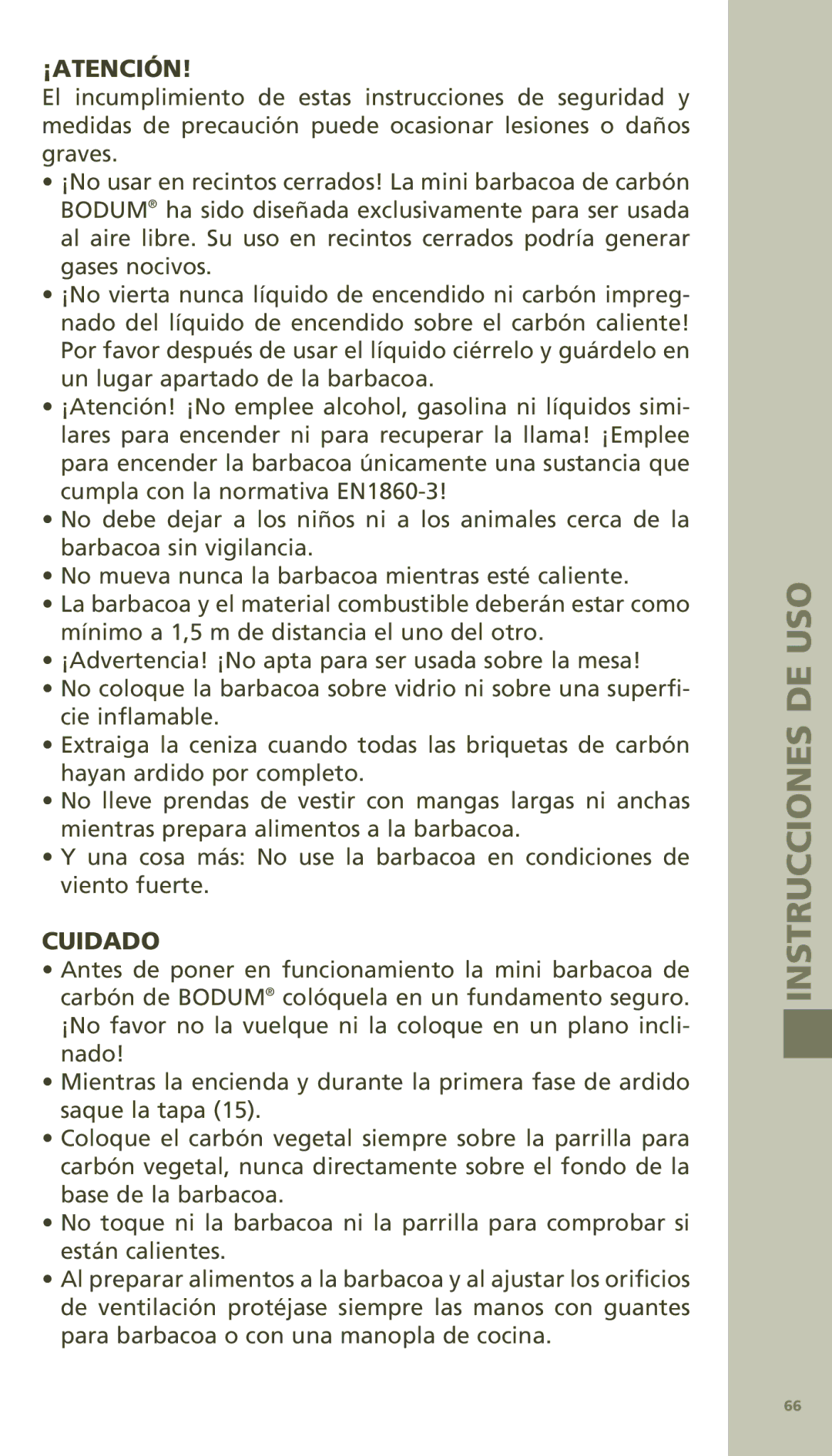 Bodum 11421 manual ¡Atención, Cuidado 