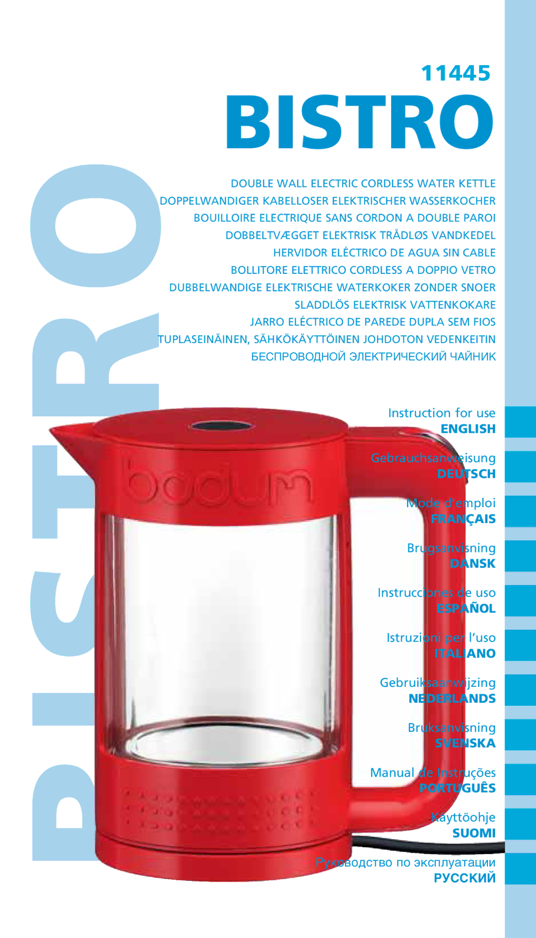 Bodum 11445 manual Bistro 