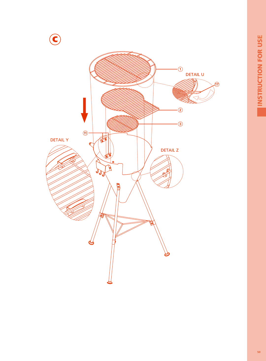 Bodum 11478 manual Detail U Detail Y Detail Z 