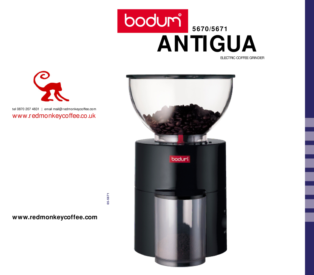 Bodum 5670, 5671 manual Antigua 