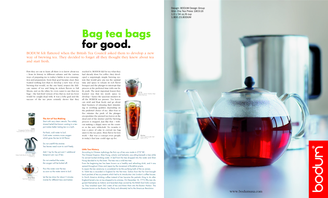Bodum Cofee Grinder manual Bag tea bags for good 
