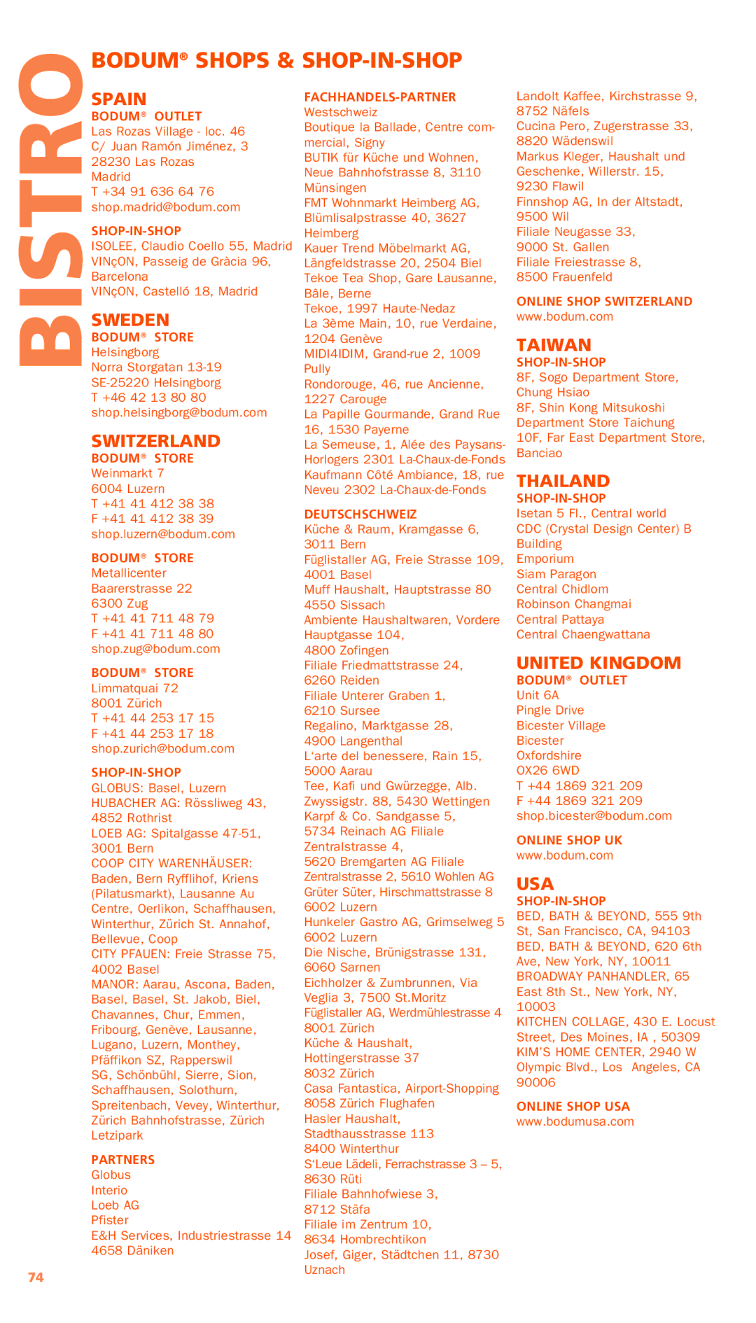 Bodum K11179 manual Spain 