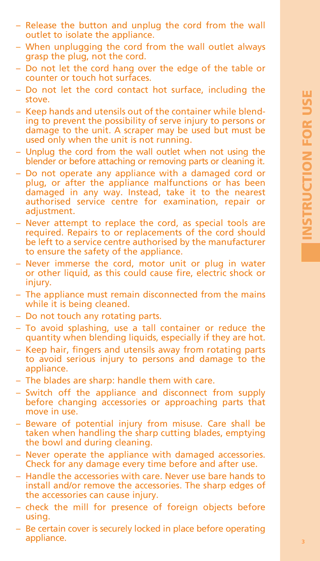 Bodum K11204 manual Instruction for use 