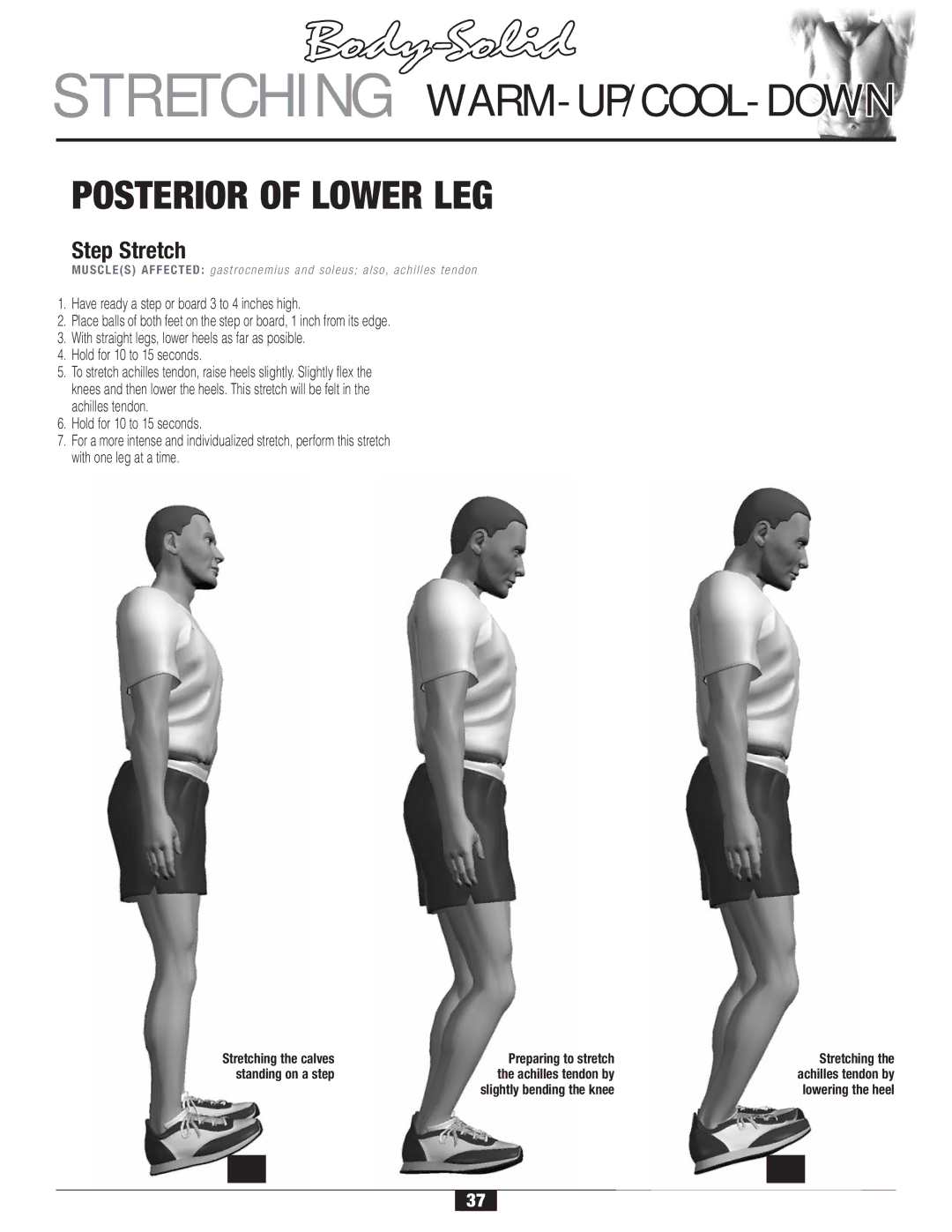 Body Solid FID 46 manual Step Stretch 