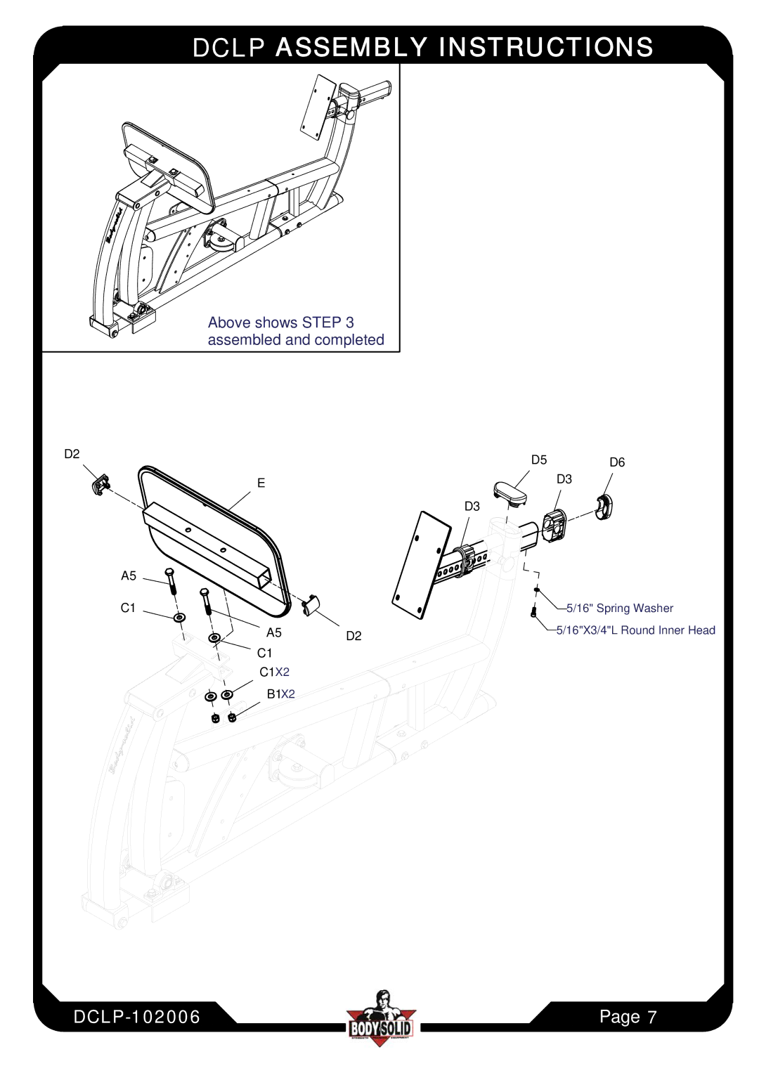 Body Solid Fitness Equipment manual C1X2 B1X2 