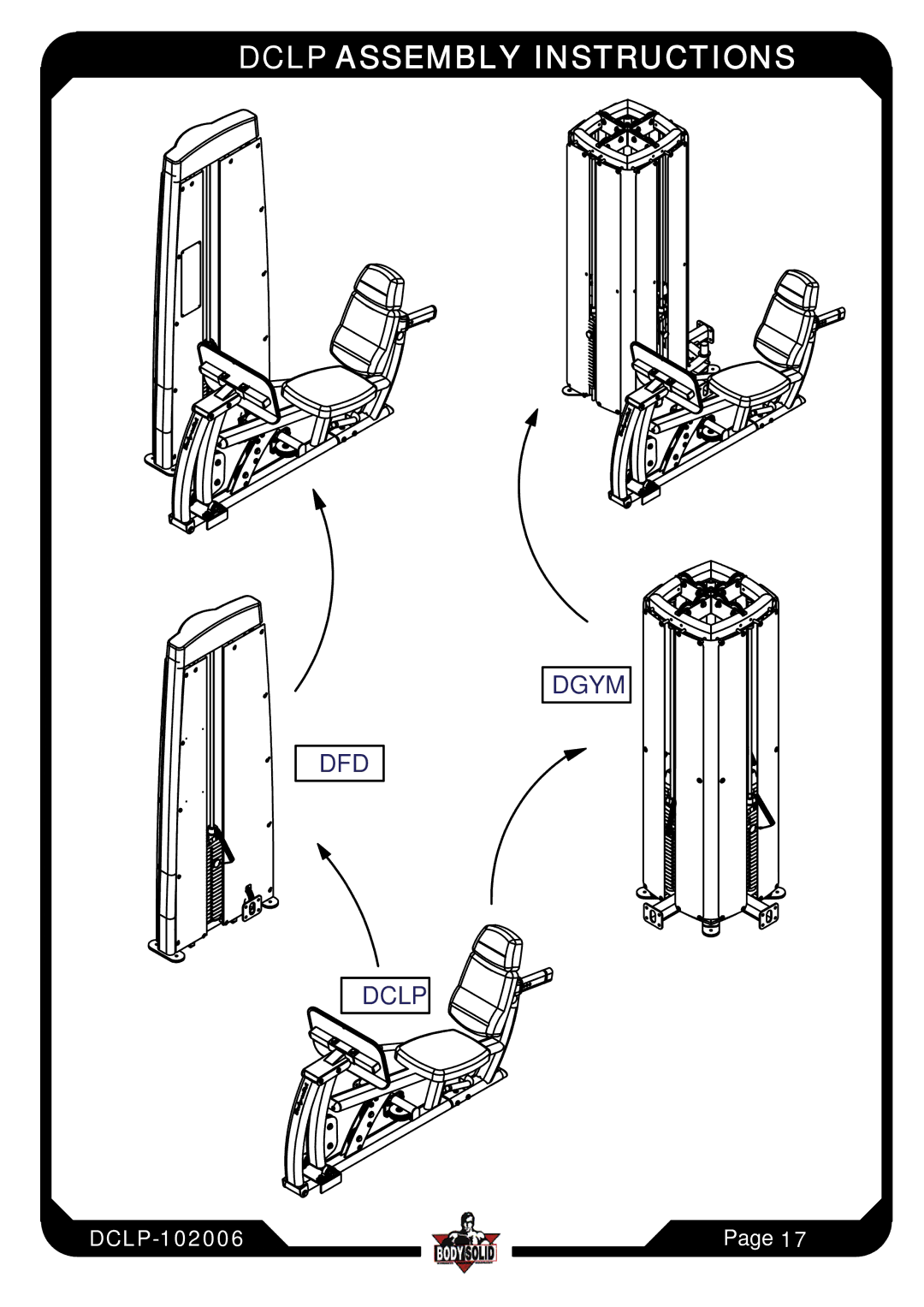 Body Solid Fitness Equipment manual Dgym DFD Dclp 