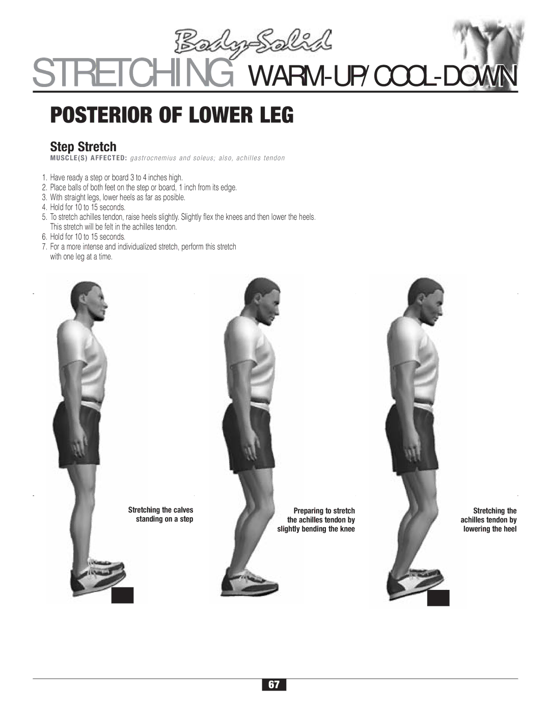 Body Solid G2B manual Posterior of Lower LEG 