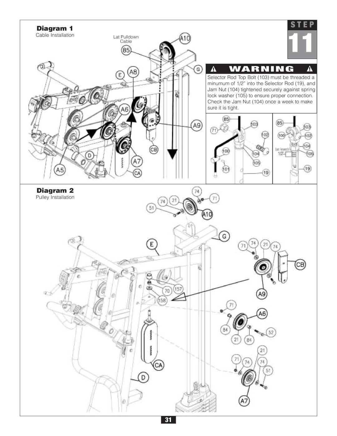 Body Solid G6B manual E P 