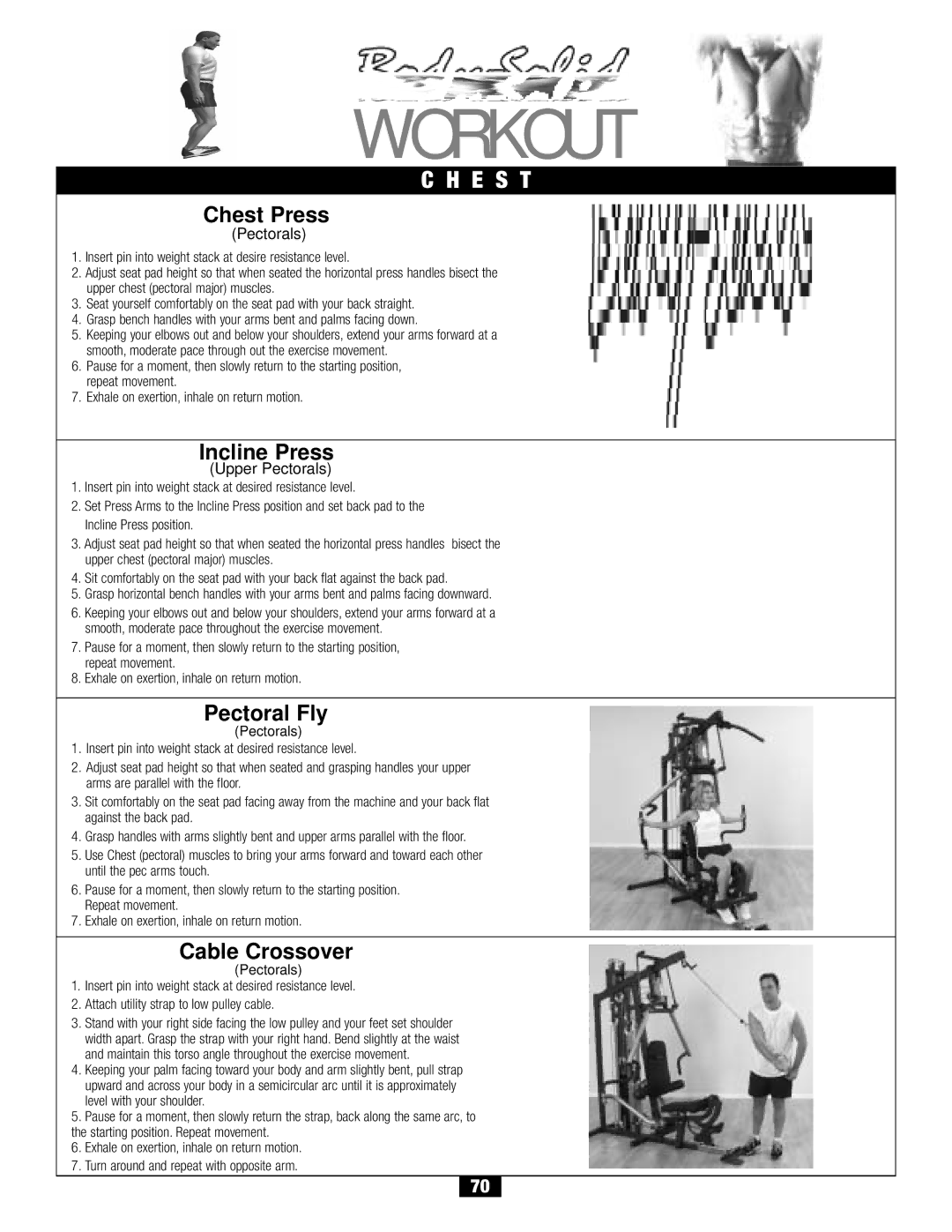 Body Solid G6B manual Chest Press, Incline Press, Pectoral Fly, Cable Crossover 