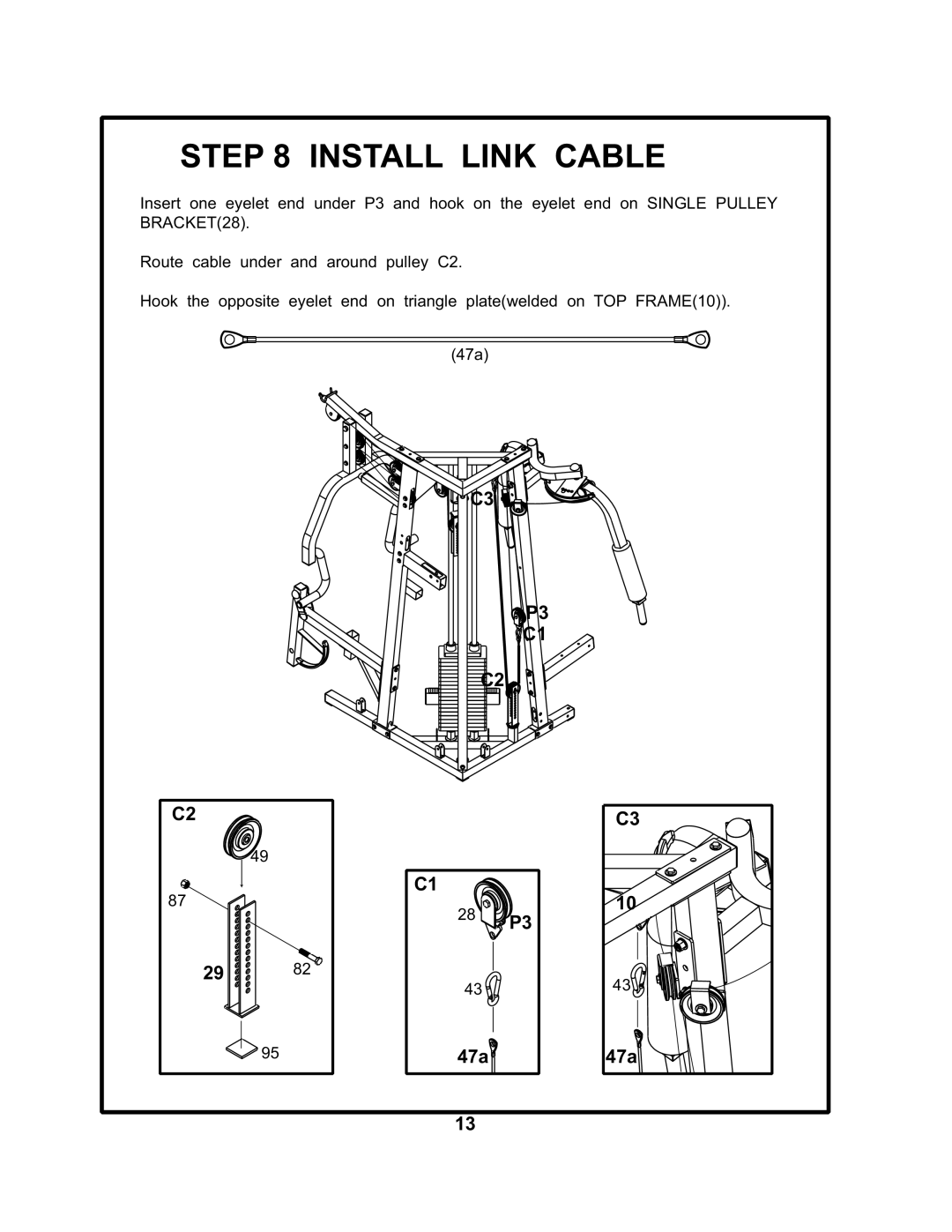 BodyCraft BCG 446 manual Install Link Cable 